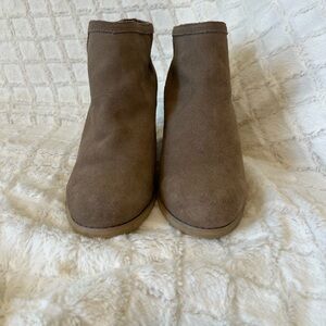Maurices Tan Suede Ankle Booties